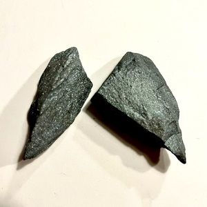 Raw hematite. 2 pieces. Sparkly!
